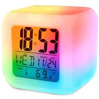 Verk VERK 01111 Chameleon Világító LED ébresztőóra, 7 szín