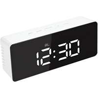 Verk VERK Többfunkciós tükrös ébresztőóra hőmérővel, fehér