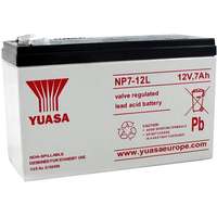 YUASA YUASA 12V 7Ah karbantartásmentes ólom akkumulátor NP7-12L, faston 6,3 mm