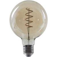 Diolamp Diolamp Globe G95 Amber LED filament izzó, 4 W, 230 V, E27, 1800 K, 270 lm, 360°, szabályozható