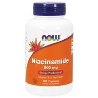 NOW® Foods NOW Nikotinamid B3-vitamin, Niacinamid, 500 mg, 100 kapszula
