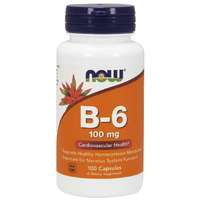 NOW® Foods NOW B6-vitamin Piridoxin, 100mg, 100 kapszula