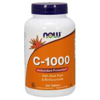 NOW® Foods NOW C-1000 vitamin bioflavonoidokkal és csipkebogyóval, 250 tabletta