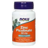 NOW® Foods NOW Zinc Picolinate, Cink-pikolinát, 50 mg, 60 növényi kapszula