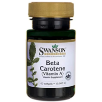 Swanson Swanson béta-karotin (A-vitamin), 10000 NE, 100 puha gél