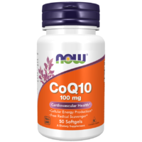 NOW® Foods NOW CoQ10 (koenzim Q10) 100 mg, 50 db lágyzselé kapszula