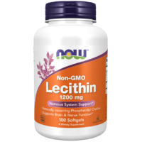 NOW® Foods NOW Lecitin (lecitin), 1200 mg, 100 db lágyzselé kapszula
