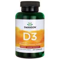 Swanson Swanson D3-vitamin, 2000 NE, nagyobb hatékonyságú, 250 kapszula