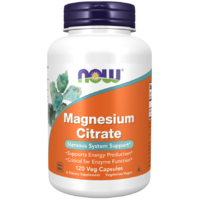 NOW® Foods NOW Magnézium-citrát (magnézium-citrát), 400 mg, 120 növényi kapszula