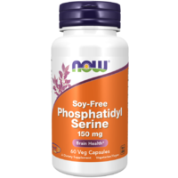 NOW® Foods NOW Phosphatidyl Serine szójamentes (Phosphatidyl Serine szója nélkül), 150 mg, 60 növényi kapszula