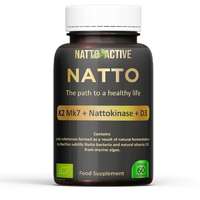 Natto Active Natto Active Natto K2 Mk7, Nattokinase D3 vitaminnal, 60 tabletta