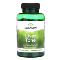 Swanson Swanson Tone Liver Detox Formula, májtámogatás, 300 mg, 120 vega kapszula Étrend-kiegészítő