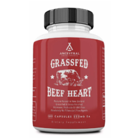 Ancestral Supplements Ancestral Supplements, Grass-fed Beef Heart, fűvel táplált minőségi marhaszív, 180 kapszula, 30 adag Étrend-kiegészítő