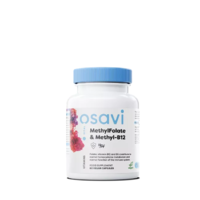 Osavi Osavi metilfolát és metil-B12, folsav és B12-vitamin, 60 növényi kapszula étrend-kiegészítő