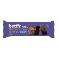 Bett'r Bett'r Organic mandula vajas poharak, csokoládé poharak BIO mogyorókrémmel, 3 x 13 g