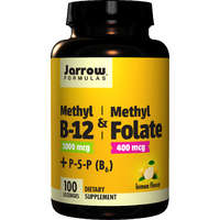 Jarrow Formulas Jarrow metil-B-12 és metil-folát, (B12-vitamin + folsav, aktivált formák), 1000 mcg / 400 mcg, 100 rombusz