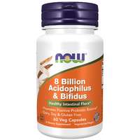 NOW® Foods NOW 8 milliárd Acidophilus és Bifidus, 60 növényi kapszula