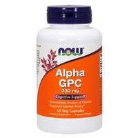 NOW® Foods NOW Alpha GPC (L-alfa-gliceril-foszforil-kolin), 300 mg, 60 növényi kapszula