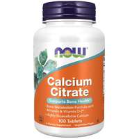 NOW® Foods NOW Calcium citrate, Kalcium-citrát, ásványi anyagokkal és D-2-vitaminnal, 100 tabletta