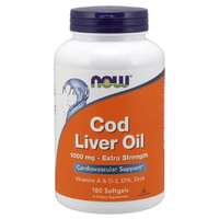NOW® Foods NOW Cod Liver Oil, (csukamájolaj) 1000 mg, 180 softgel kapszulában
