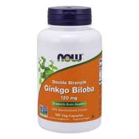 NOW® Foods NOW Ginkgo Biloba Double Strenght, 120 mg, 100 növényi kapszulában