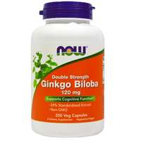 NOW® Foods NOW Ginkgo Biloba Double Strength, 120 mg, 200 növényi kapszulában