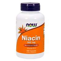 NOW® Foods NOW Niacin (B3-vitamin), 500 mg, 100 kapszula