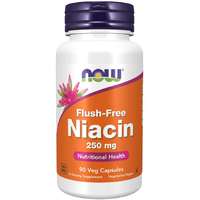 NOW® Foods NOW Niacin, Nincs bőrpír mellékhatás, 250 mg, 90 növényes kapszula