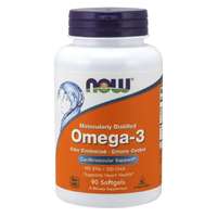 NOW® Foods NOW Omega-3, molekulárisan desztillált és bélben oldódó kapszula, 90 softgel kapszula