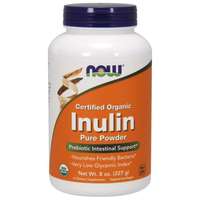 NOW® Foods NOW Szerves inulin, tiszta por, 227 g