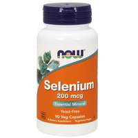 NOW® Foods NOW Selenium, Szelén, 200 µg, 90 növényi kapszula