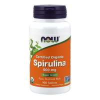 NOW® Foods NOW Spirulina 500 mg - Organic Spirulina (Non-GMO), 100 tabletta