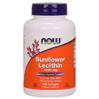 NOW® Foods NOW Sunflower Lecithin, Napraforgó lecitin, 1200 mg, 100 lágygél kapszula