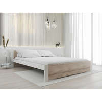  IKAROS ágy 160x200 cm, fehér/sonoma tölgy Ágyrács: Ágyrács nélkül, Matrac: Matrac nélkül