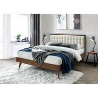  Masszív bézs színű ágy NAMSEN 160 x 200 cm