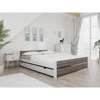  IKAROS DOUBLE ágy 140 x 200 cm, fehér/trüffel tölgy Ágyrács: Ágyrács nélkül, Matrac: Matrac nélkül