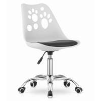  PRINT fehér és fekete irodai szék