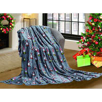  CANDY CANE sötétszürke karácsonyi mikroplüss takaró Méret: 200 x 220 cm