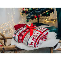  WINTER DELIGHT karácsonyi piros-fehér báránytakaró mikroplüss Méret: 160 x 200 cm