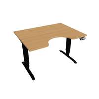  Hobis Motion Ergo elektromosan állítható magasságú íróasztal - 3M szegmensű, memória vezérléssel Szélesség: 120 cm, Szerkezet színe: fekete RAL 9005, Asztallap színe: bükkfa