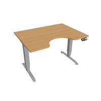  Hobis Motion Ergo elektromosan állítható magasságú íróasztal - 3M szegmensű, memória vezérléssel Szélesség: 120 cm, Szerkezet színe: szürke RAL 9006, Asztallap színe: bükkfa