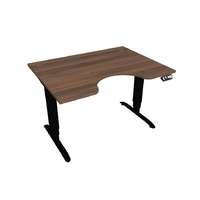  Hobis Motion Ergo elektromosan állítható magasságú íróasztal - 3M szegmensű, memória vezérléssel Szélesség: 120 cm, Szerkezet színe: fekete RAL 9005, Asztallap színe: diófa