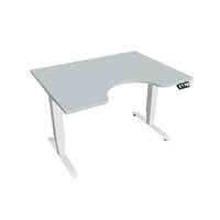  Hobis Motion Ergo elektromosan állítható magasságú íróasztal - 3M szegmensű, memória vezérléssel Szélesség: 120 cm, Szerkezet színe: fehér RAL 9016, Asztallap színe: szürke
