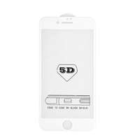  Temp-glass254 Apple Iphone 8 Plus Fehér Karcálló, ütésálló kijelzővédő üvegfólia, 9H tempered glass, törlőkendővel