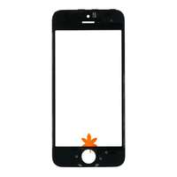 tel-szalk-02660 Üveg előlap, kerettel - LCD kijelző részegység nem-touch iPhone 5S fekete OEM(Cold Press)