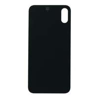  tel-szalk-008345 Apple iPhone XS fekete akkufedél, hátlap nagy lyukú kamera-kivágással, logo nélkül