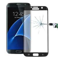  Temp-glass006227 Samsung Galaxy S7 Edge fekete 3D-teljes lefedettséget biztosító Karcálló, ütésálló kijelzővédő üvegfólia, 9H tempered glass, törlőkendővel