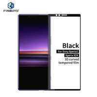  Temp-glass630993 Sony Xperia 1 / Xperia XZ4 fekete 3D-teljes lefedettséget biztosító Karcálló, ütésálló kijelzővédő üvegfólia, 9H tempered glass, törlőkendővel