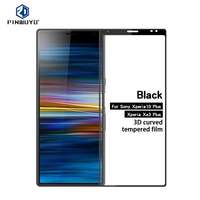  Temp-glass630995 Sony Xperia 10 Plus / Xperia XA3 Ultra fekete 3D-teljes lefedettséget biztosító Karcálló, ütésálló kijelzővédő üvegfólia, 9H tempered glass, törlőkendővel