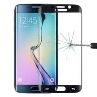  Temp-glass631029 Samsung Galaxy S6 edge fekete 3D-teljes lefedettséget biztosító Karcálló, ütésálló kijelzővédő üvegfólia, 9H tempered glass, törlőkendővel